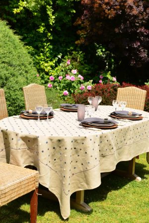 Sky Linen Tablecloth
